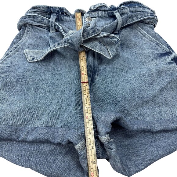 Wild Fable Womens High-Waisted Paperbag Denim Shorts Size S Blue Cotton Blend - Picture 6 of 10